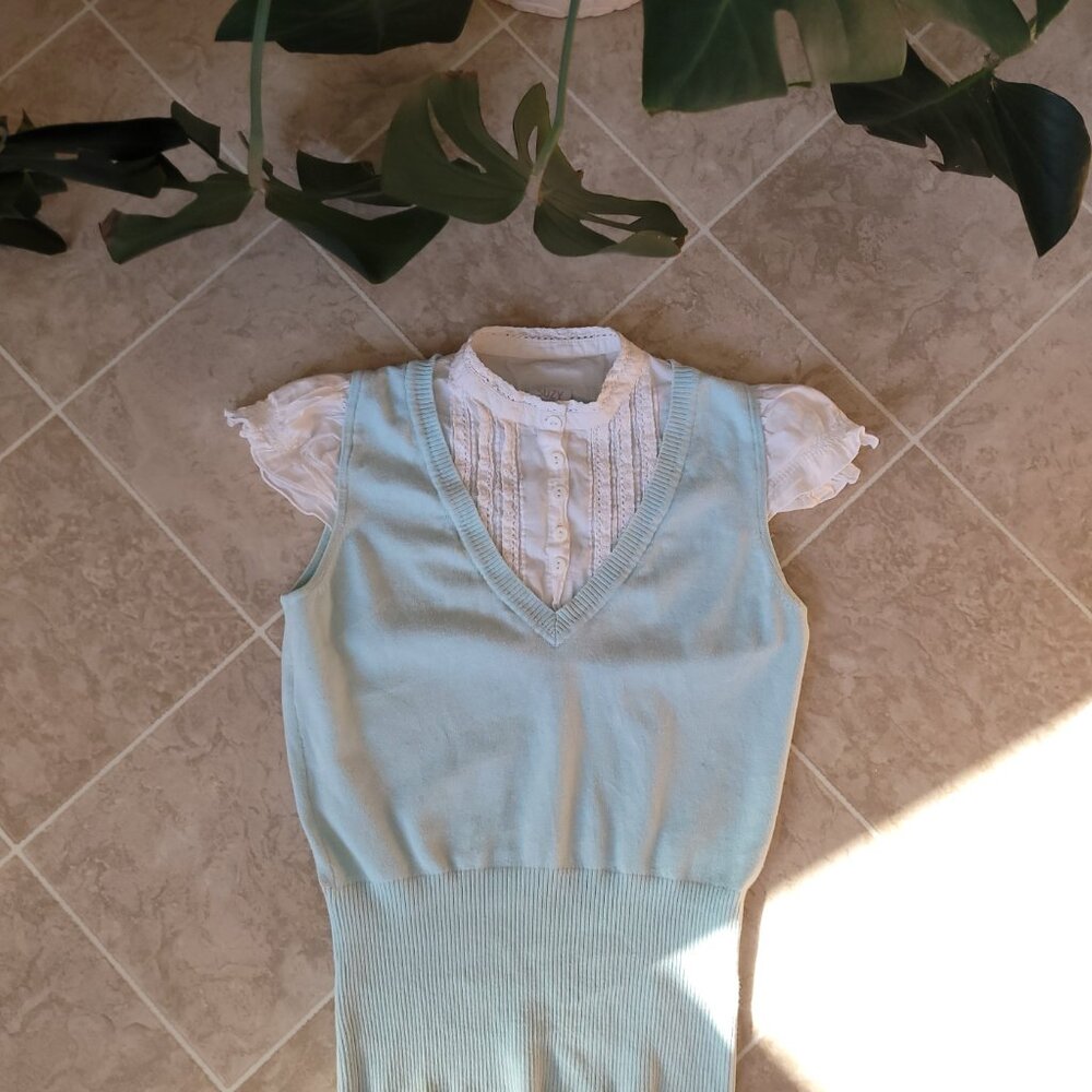 Blouse/Sweater with Eyelet Details